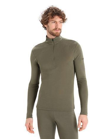 Base Layers Icebreaker Merino 175 Everyday Long Sleeve Half Zip Thermal Top Homme Vert Olive | FR 1369NWYB